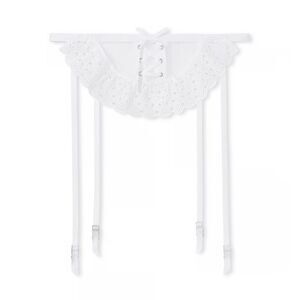 Victoria’s Secret white eyelet apron garter belt size xs/s